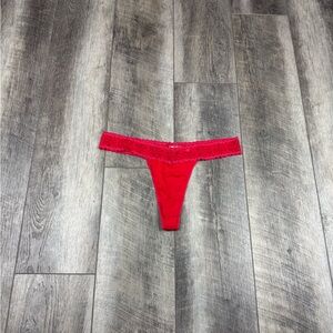 VS Red Lace Snowflake Thong